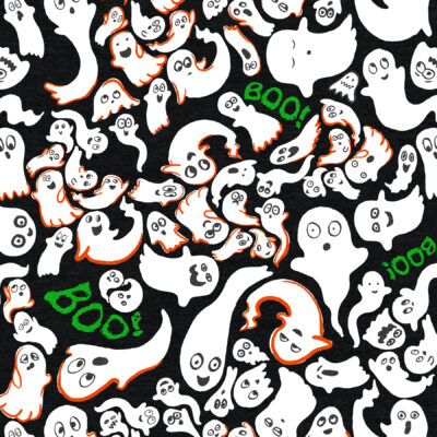 halloween ghost print by Designer Priscilla Prentice