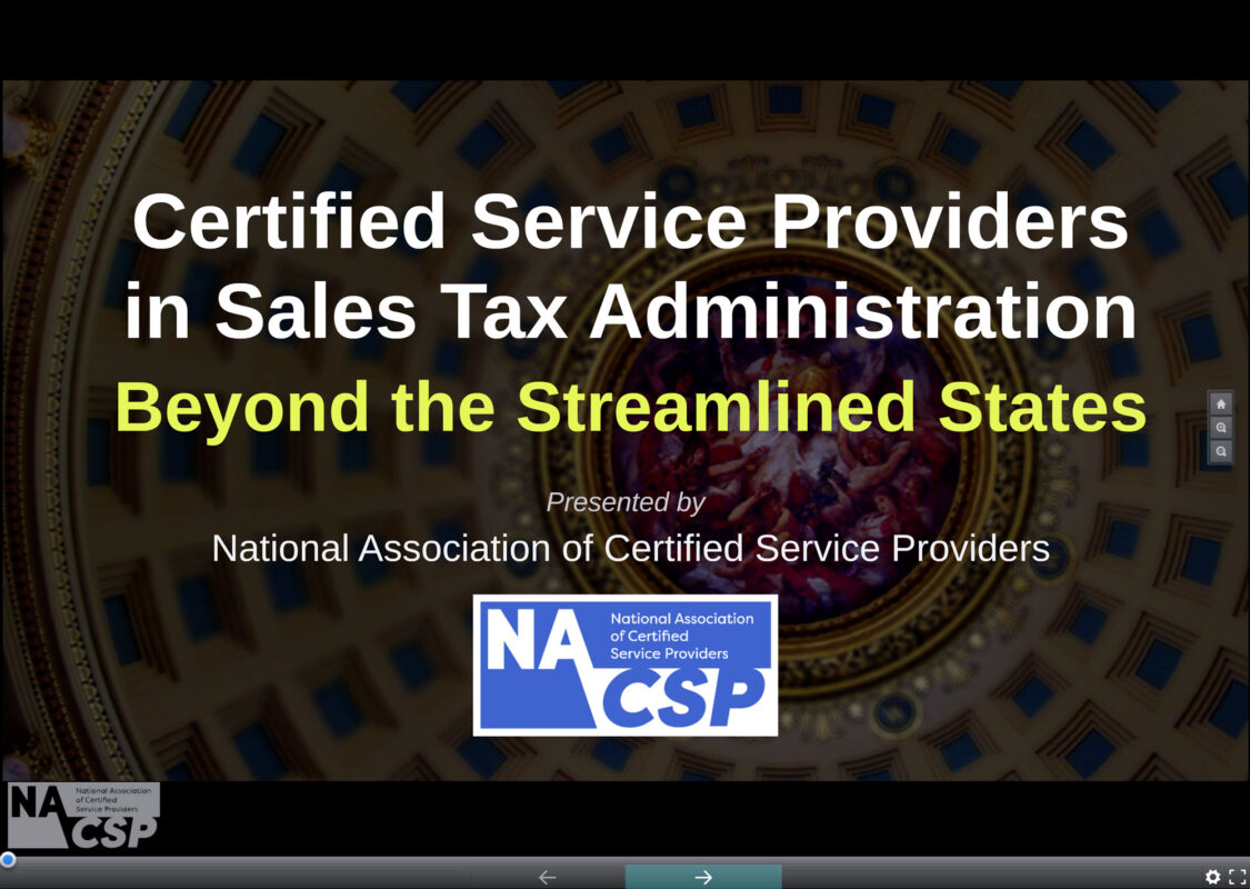 screenshot of NACSP presentation