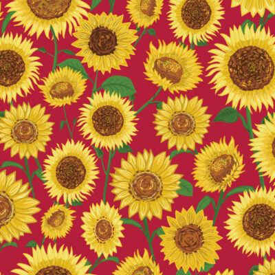 Sunflower print by Designer Priscilla Prentice