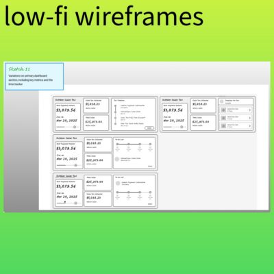 Low-fi wireframes