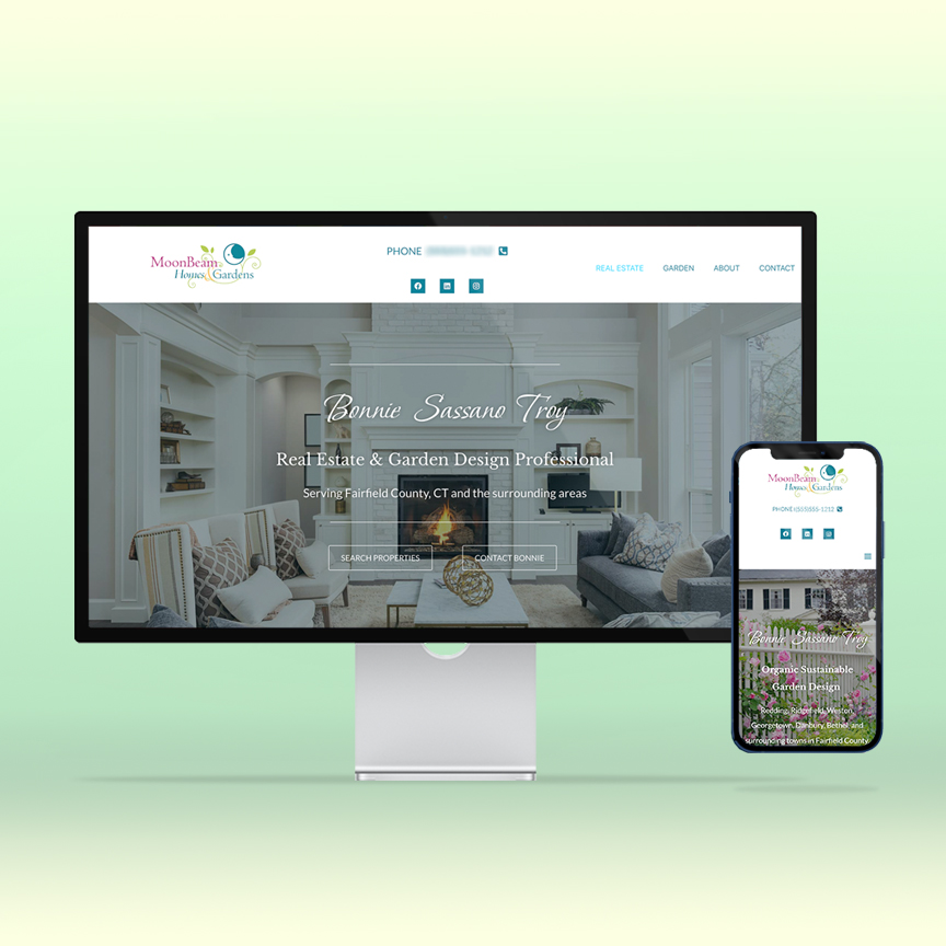 MoonBeam Homes And Gardens Website Design